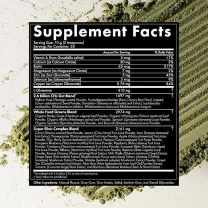 WelleCo The Super Elixir Daily Greens Powder, Mixed Berry (300g)