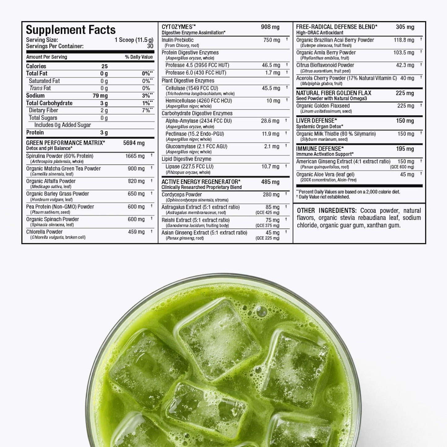 ALLMAX CytoGreens Super Greens Powder, Acai Berry Green Tea, 30 Servings - görsel 9