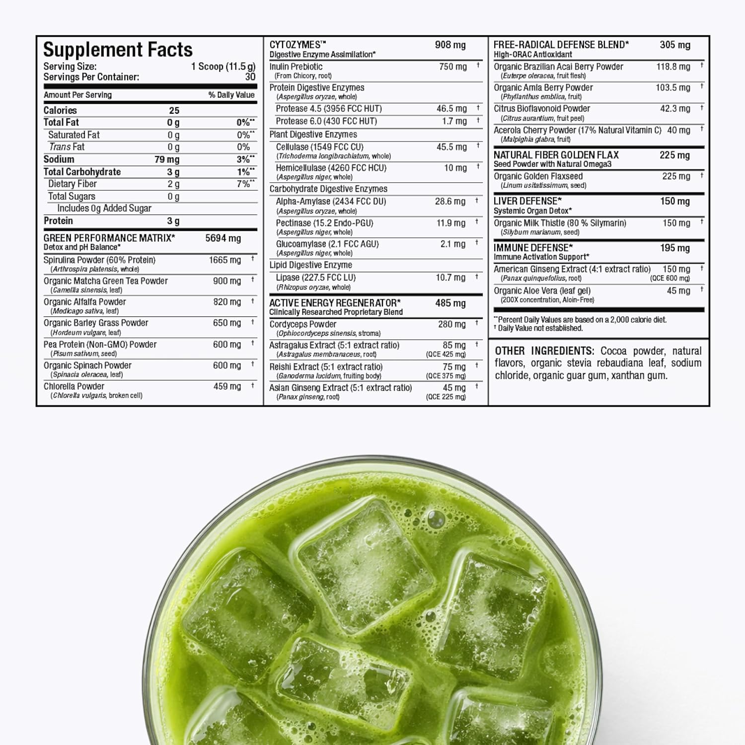 ALLMAX CytoGreens Super Greens Powder, Acai Berry Green Tea, 30 Servings - görsel 9