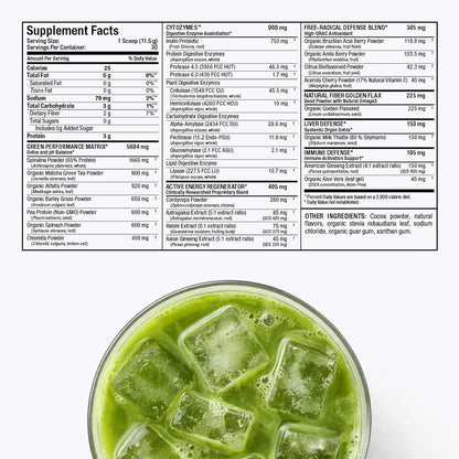 ALLMAX CytoGreens Super Greens Powder, Acai Berry Green Tea, 30 Servings