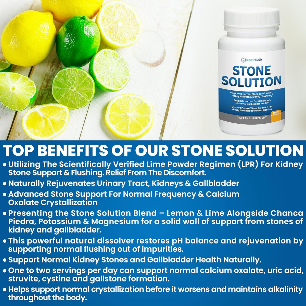 Stone Solution Capsules – Natural Kidney Stone Support, Cleanser & Flush (60 Servings) - görsel 6