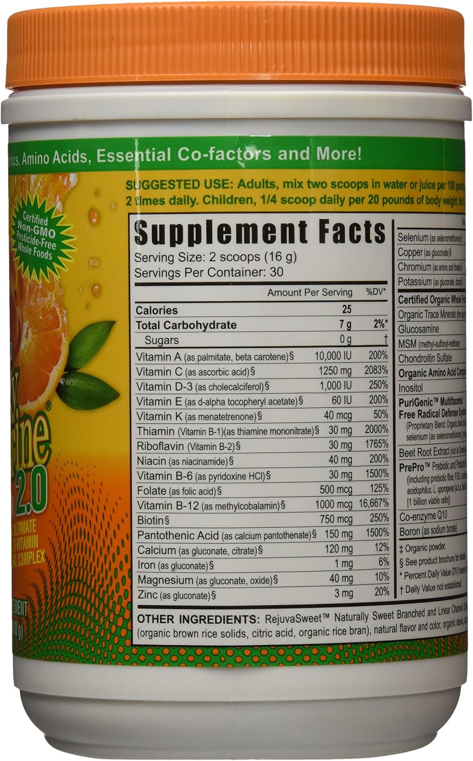 Youngevity Beyond Tangy Tangerine 2.0 Multivitamin & Mineral Complex, Citrus Peach Fusion - görsel 2