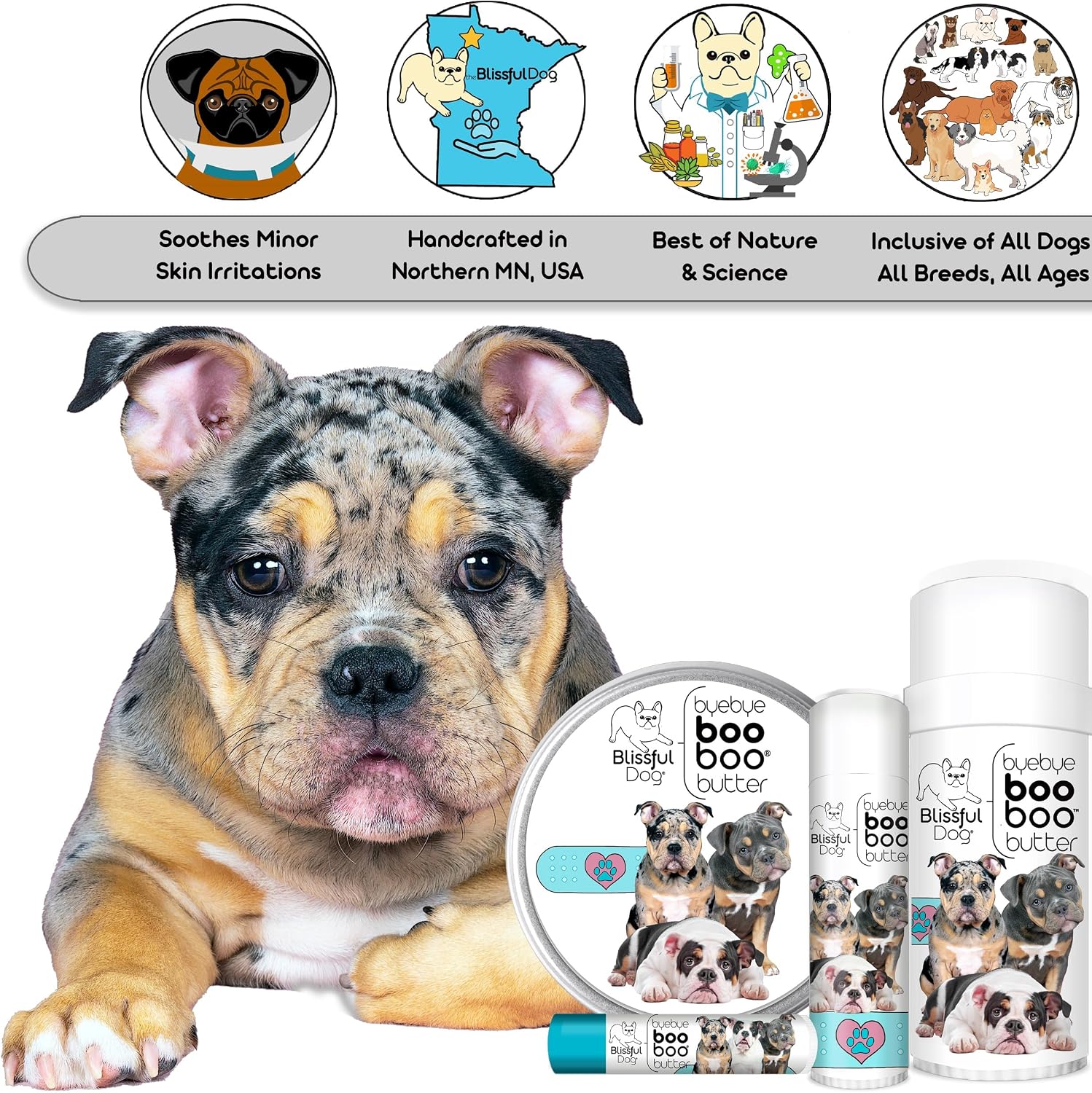 The Blissful Dog Olde English Bulldogge Boo Boo Butter - Natural Skin Balm for Dogs, 473 ml - görsel 5