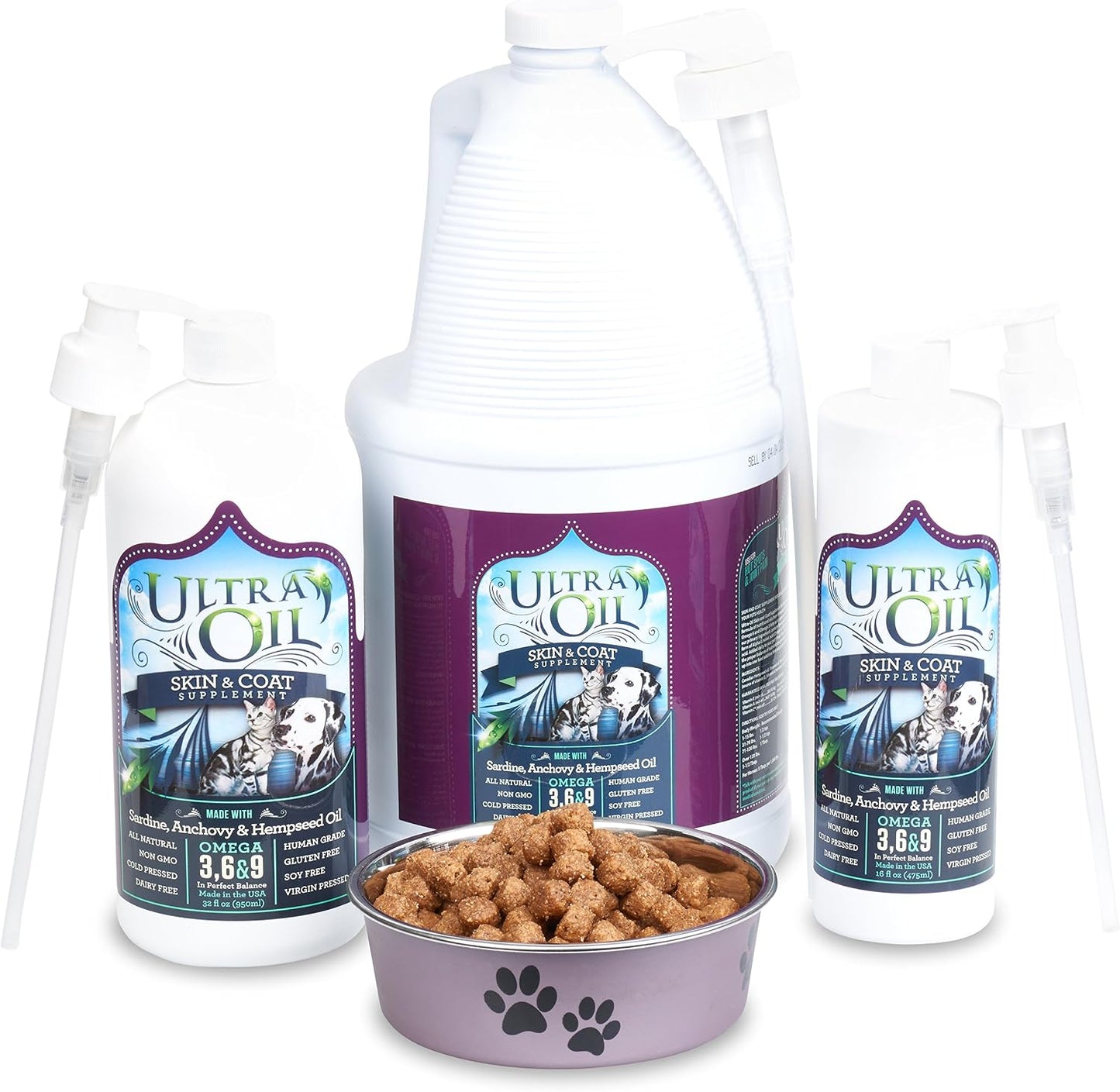 Ultra Oil Skin and Coat Supplement for Dogs and Cats, 128 oz - görsel 7