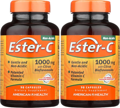 American Health Ester-Vitamin C with Citrus Bioflavonoids, 1000 mg, 90 Capsules