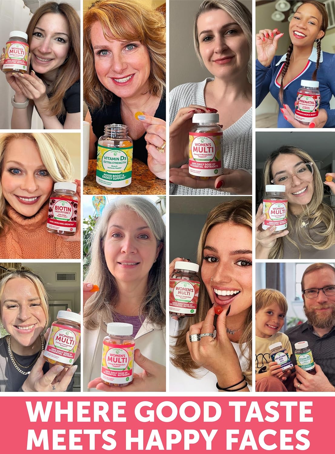 Lunakai USA-made Women's Multivitamin Gummies – Daily 16 Multi Vitamins for Energy & Wellness, 60 Gummies - görsel 4