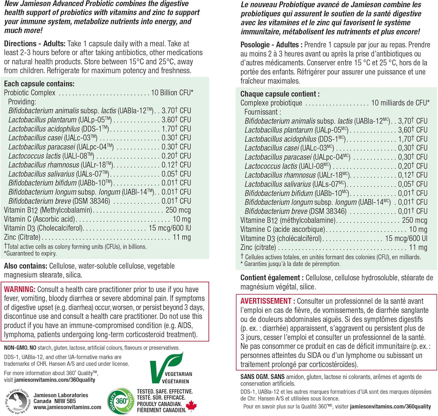 Advanced Probiotic + Vitamins B12, C, D, & Zinc - görsel 5