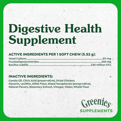 Greenies Digestive Health Probiotic Dog Chews, Chicken Flavour, 40 Chews