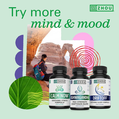 Zhou Neuro-Peak - Brain Support Supplement for Memory and Concentration, Nootropic for Men & Women, 30 Vegetarian Capsules