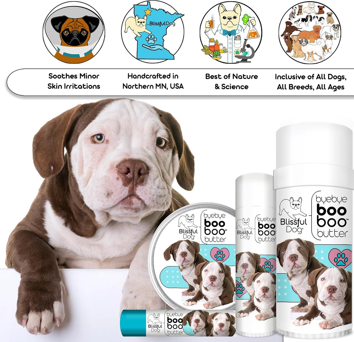 The Blissful Dog 14g Tube American Bulldog Booboo Butter - görsel 5