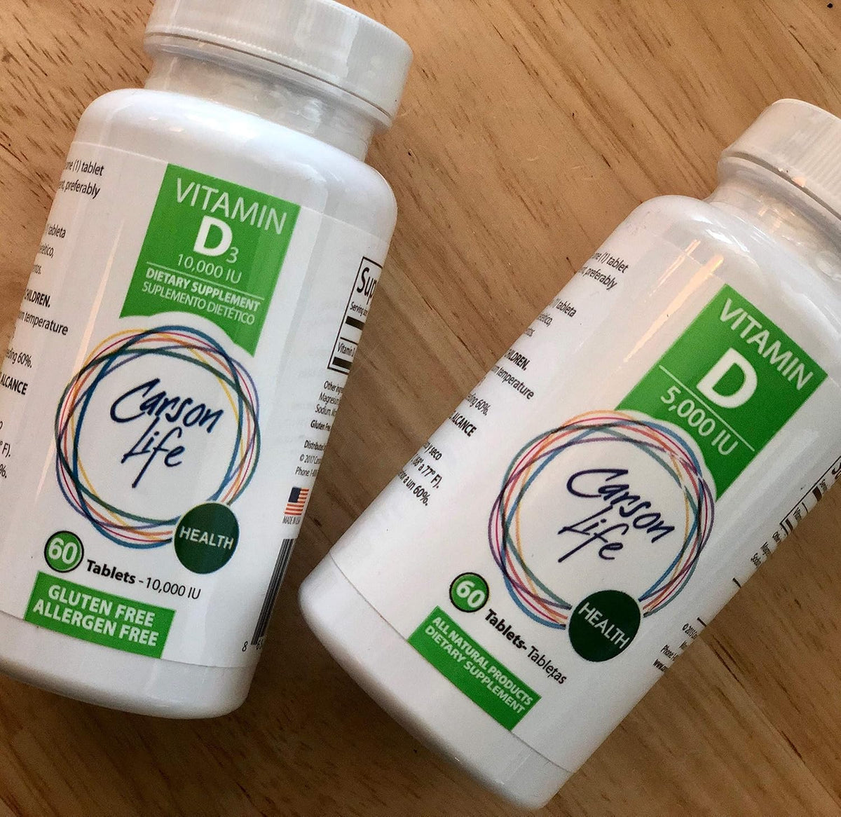 Carson Life Vitamin D 10,000 IU Tablets - 60 Tablets - görsel 4