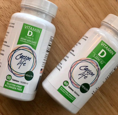Carson Life Vitamin D 10,000 IU Tablets - 60 Tablets