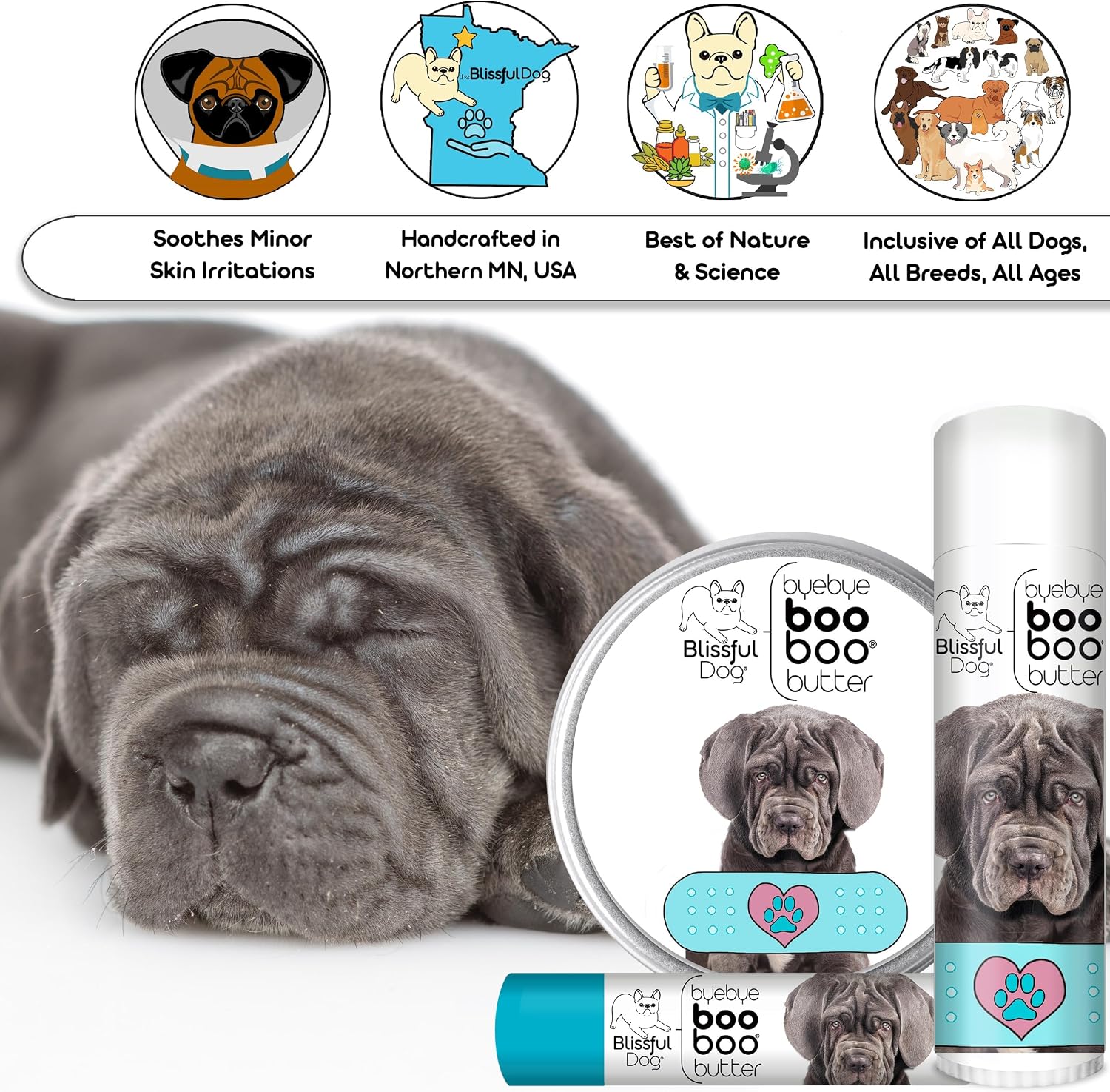 The Blissful Dog 227g Tin Neapolitan Mastiff Booboo Butter - görsel 5
