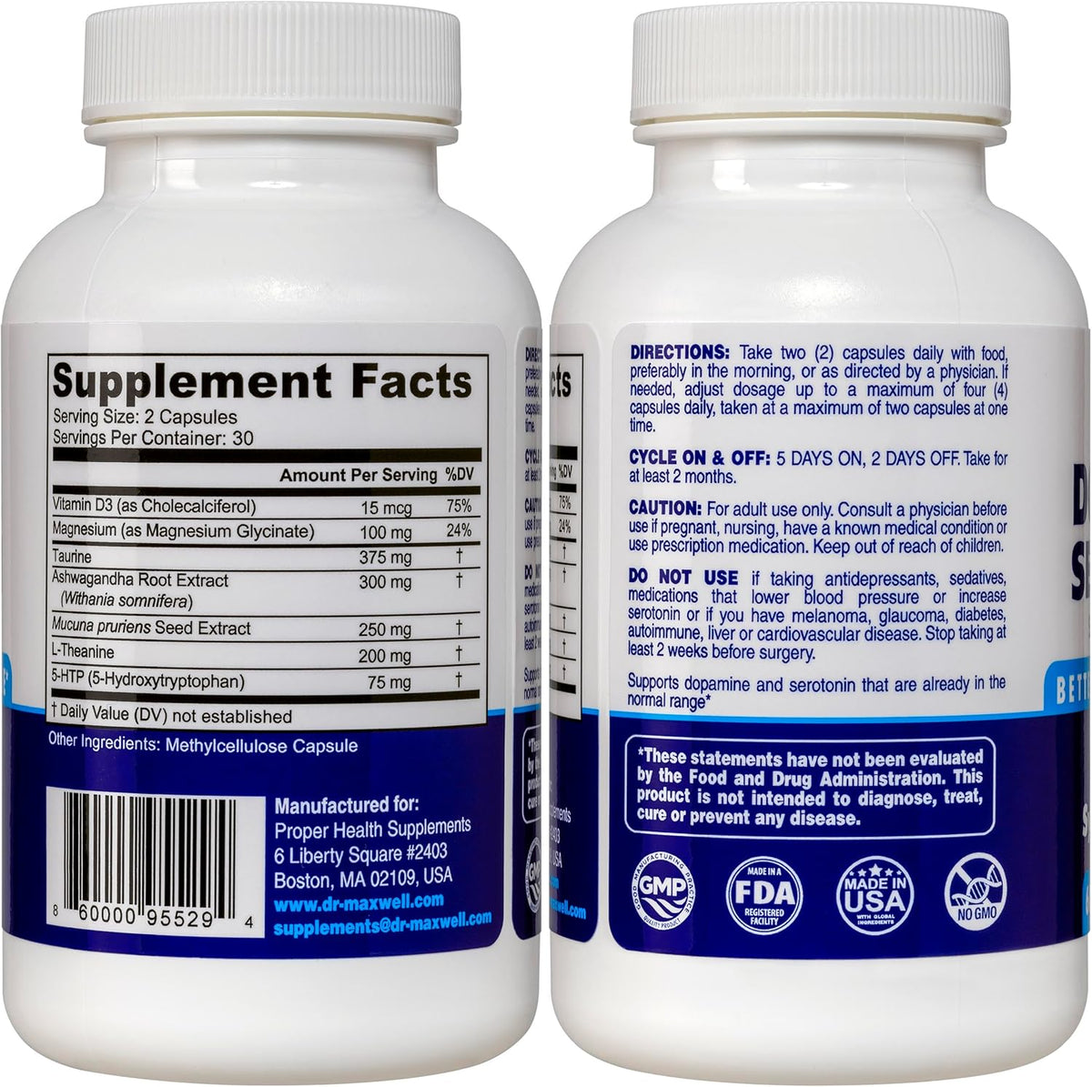 Dr. Maxwell Serotonin & Dopamine Support with Mucuna Pruriens and 5-HTP - 60 Capsules - görsel 2