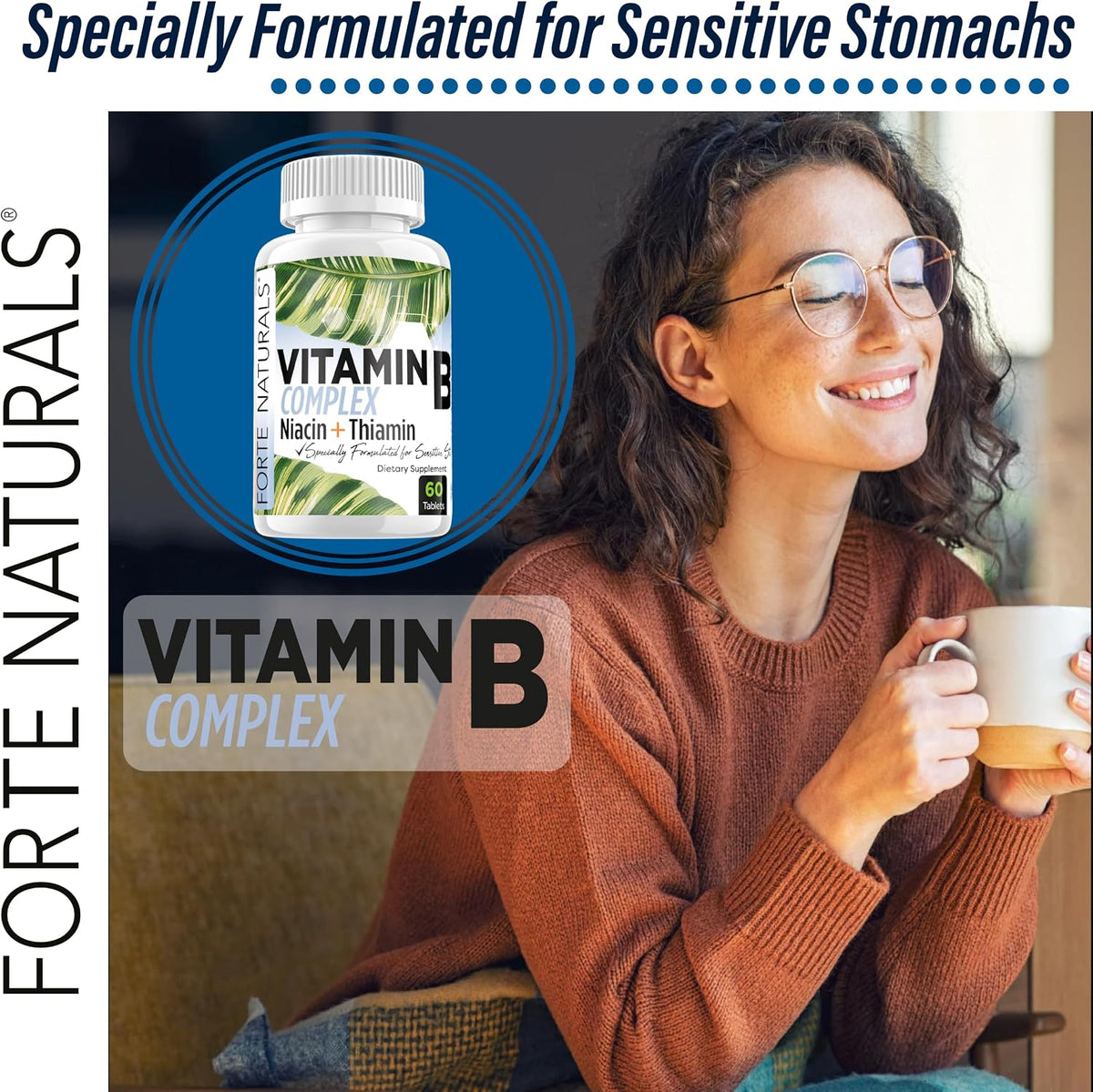Forte Naturals Vitamin B Complex with Biotin & Folic Acid, 60 Capsules - görsel 6