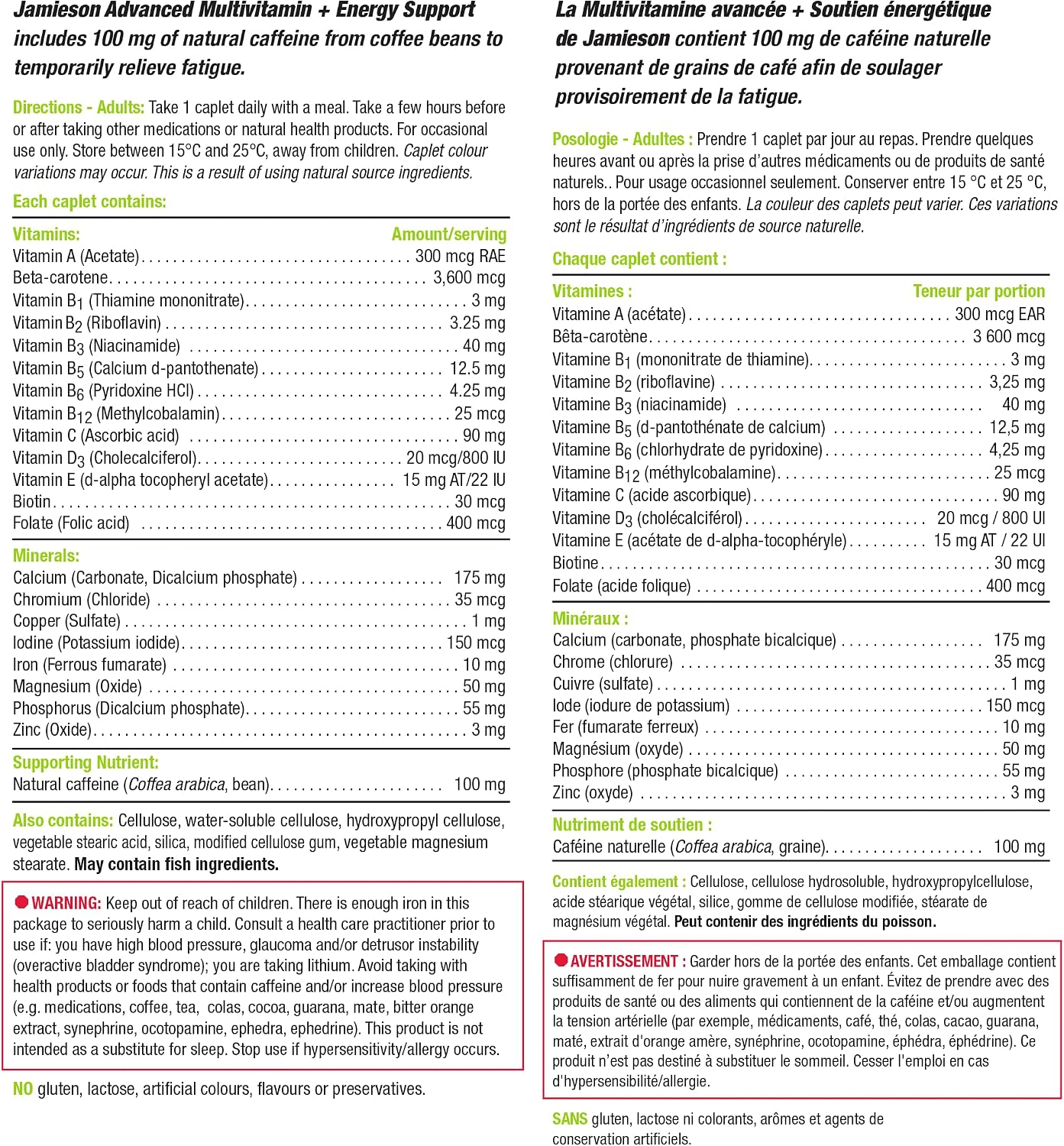 Jamieson Advanced Multi + Energy Support, 90 Caplets - görsel 6