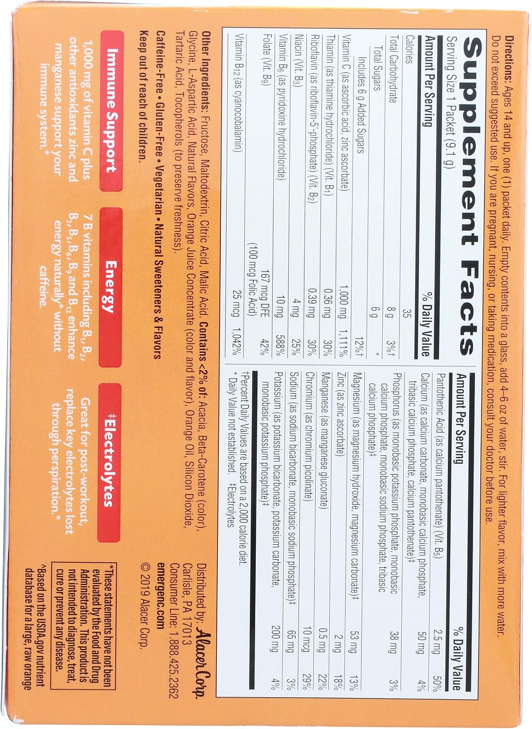 Emergen-C Super Orange, 30 pack - görsel 6