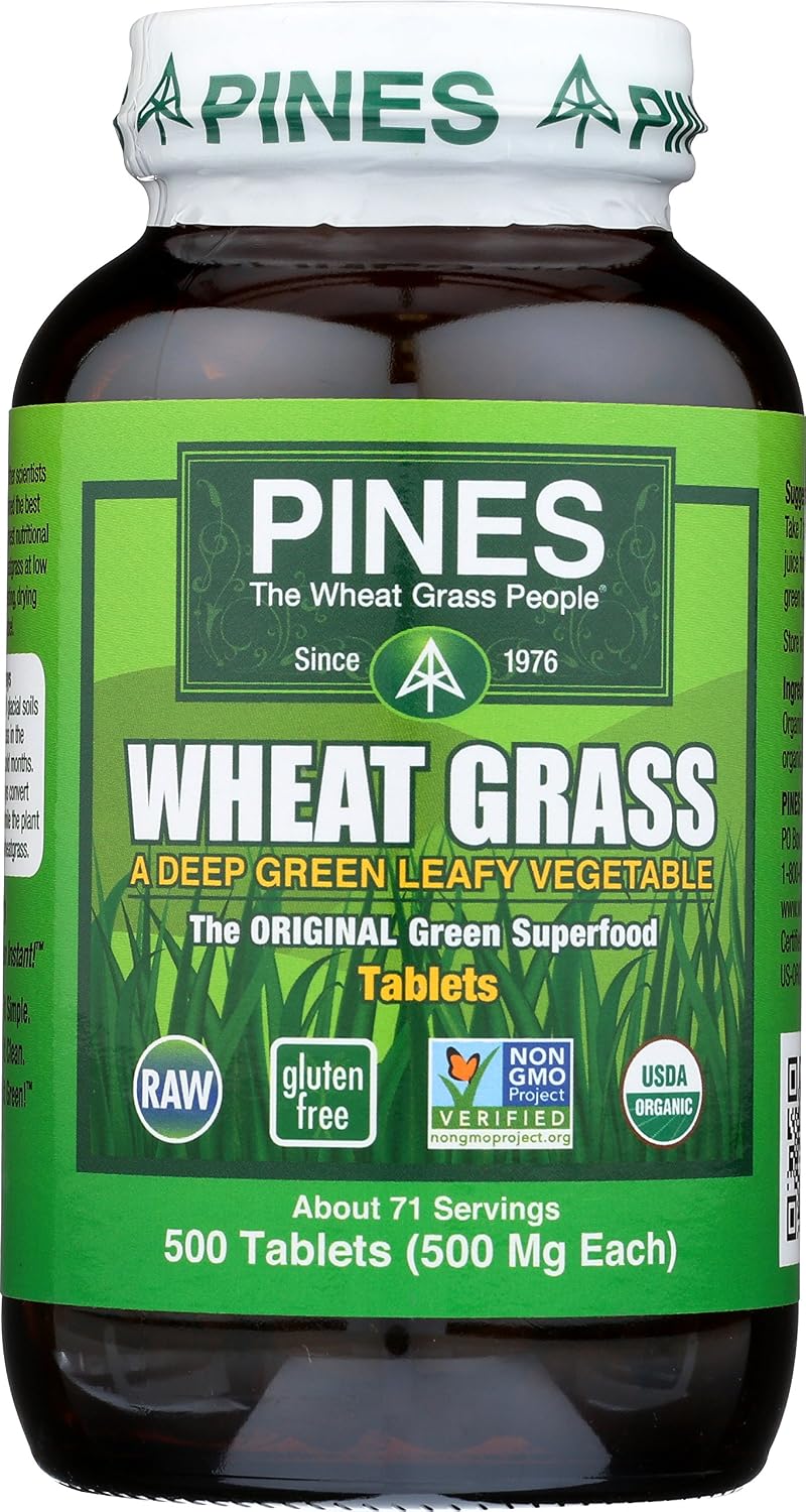 PINES Organic Wheat Grass Tablets - 250 Tablets - görsel 10