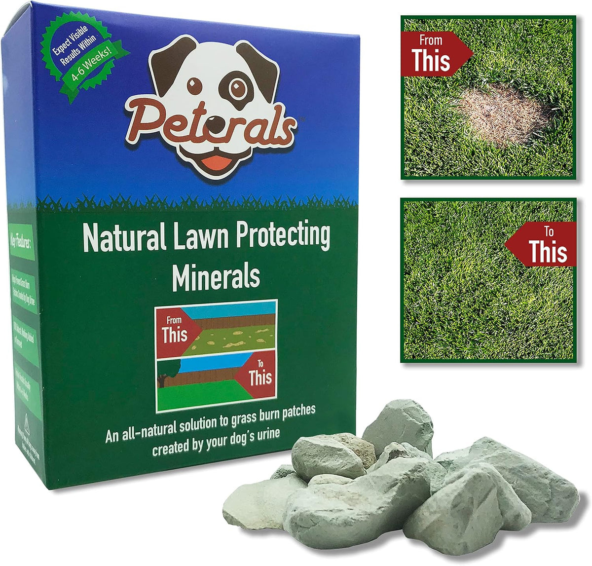 Peterals Natural Mineral Rocks for Dog Urine (600g) - görsel 1