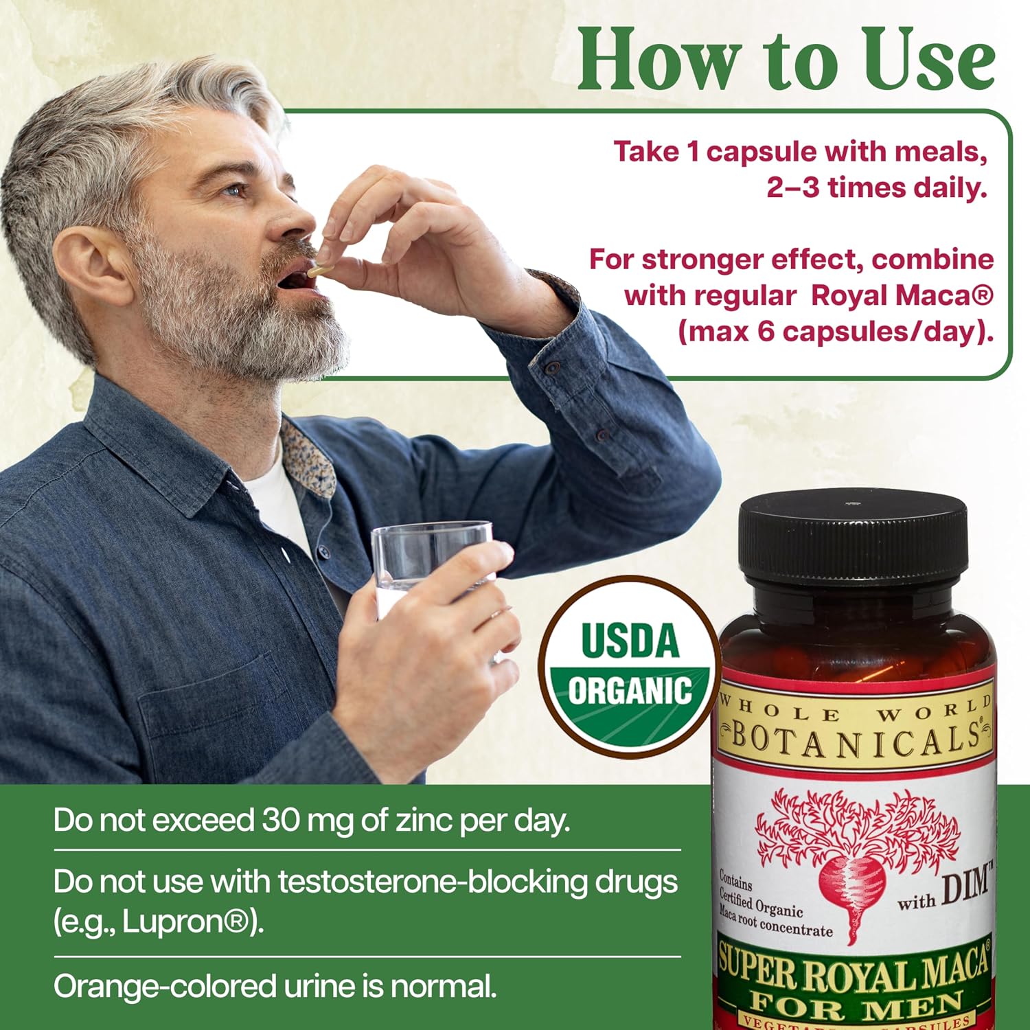 Whole World BOTANICALS Super Royal Maca Men - görsel 5
