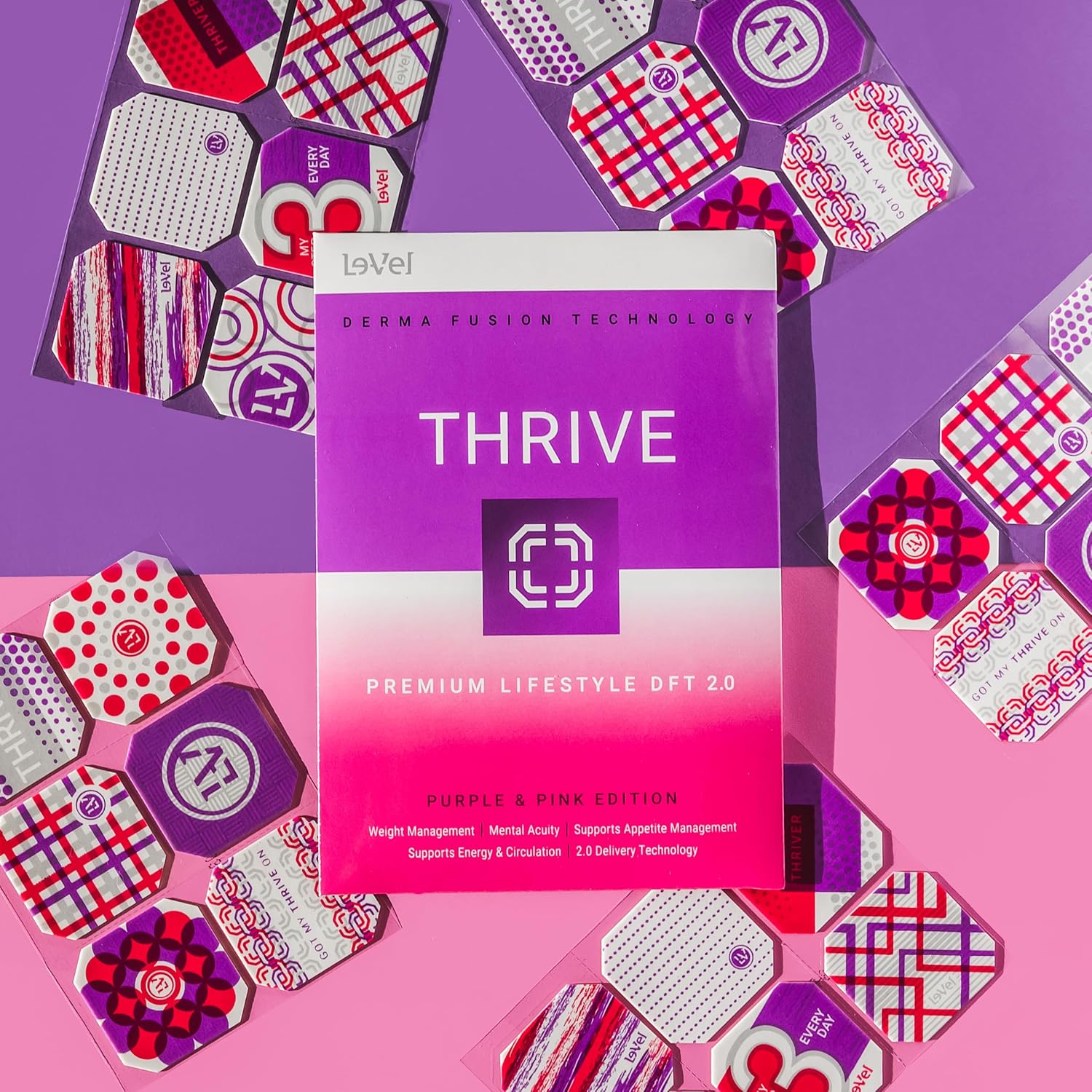 Thrive DFT Wellness Patches - Classic General Wellness Support - Purple (30 Patches) - görsel 3