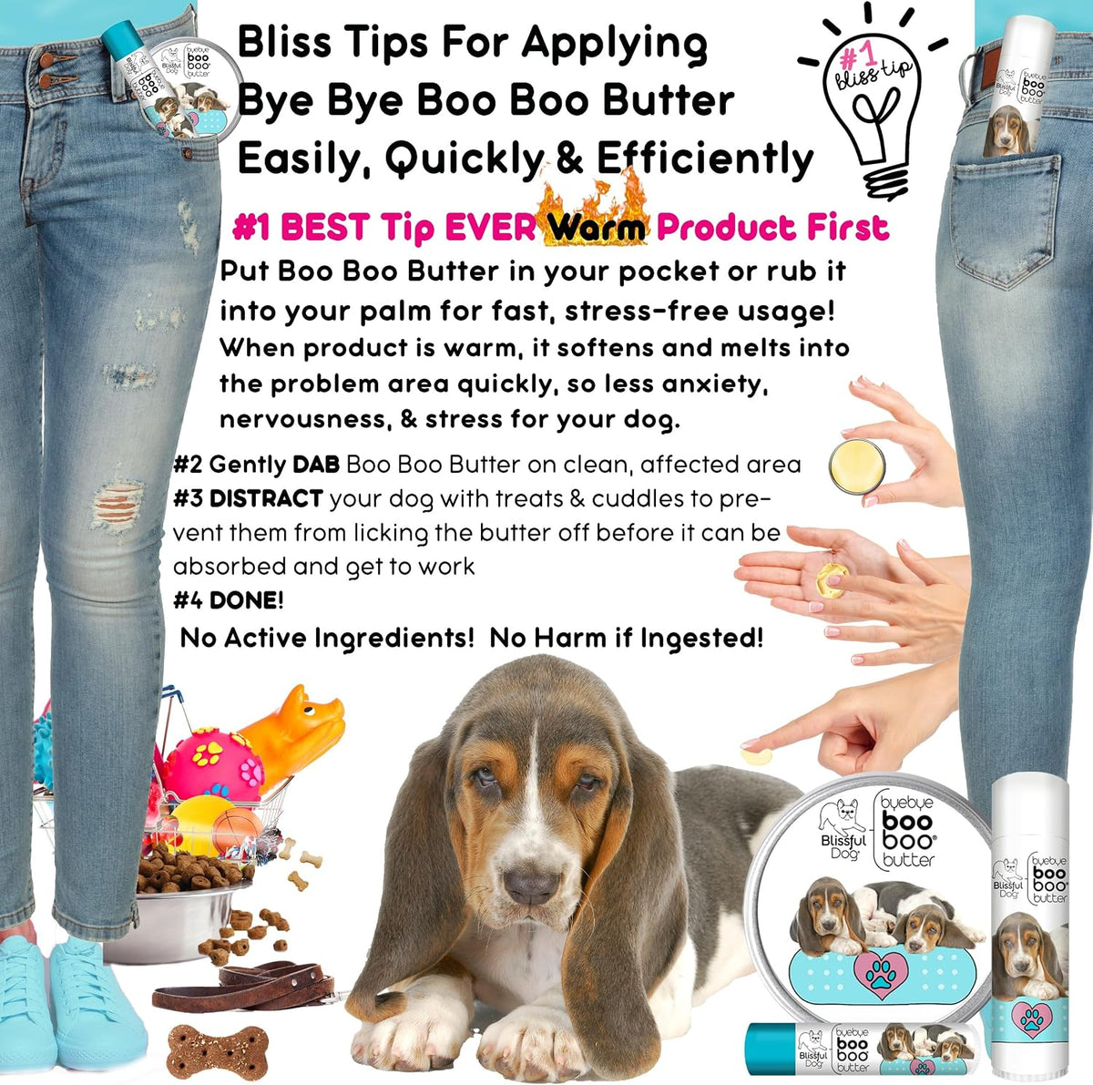 The Blissful Dog Basset Hound Booboo Butter - 28 g Tin - görsel 7