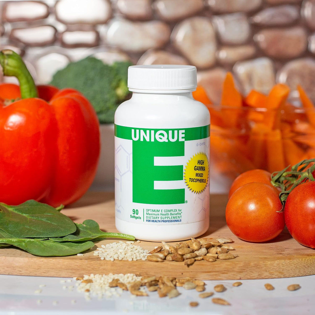 UNIQUE E A.C. Grace Company, Mixed Tocopherols Concentrate Softgels, 90 Softgels - görsel 4