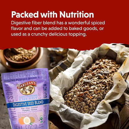 Barlean's Organic Digestive Seed Blend – Chia, Flax, Pumpkin Seeds, Quinoa & Coconut (340 g)