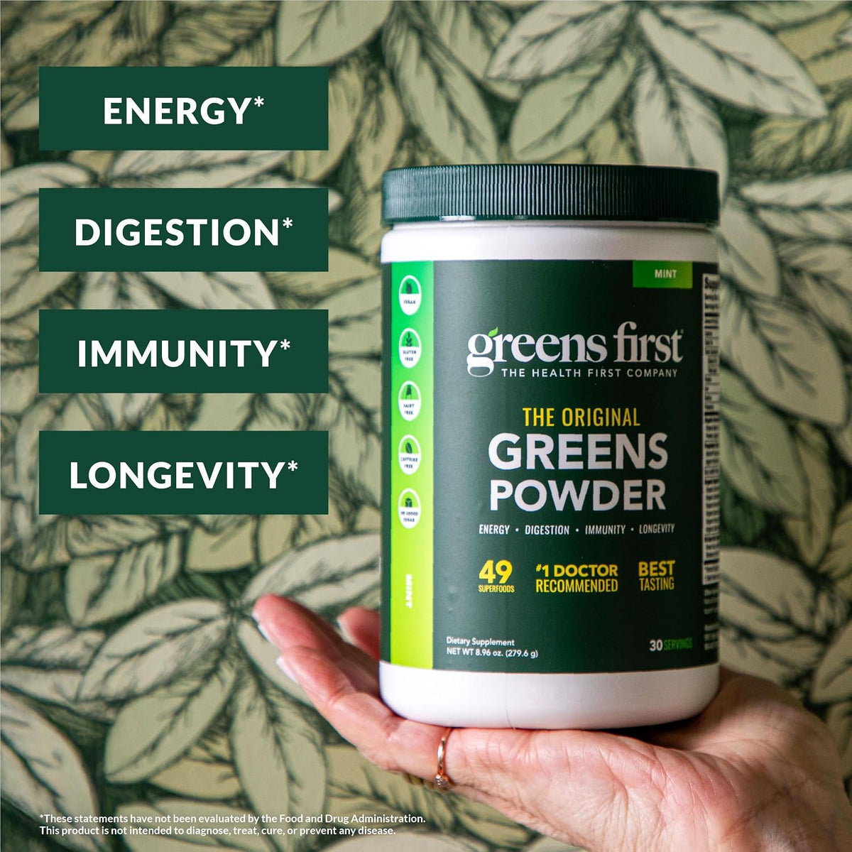 Greens First The Original Greens Powder - Mint, 30 Servings - görsel 2