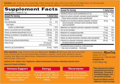 Alacer Emergen-C, Raspberry, 30 Sachets