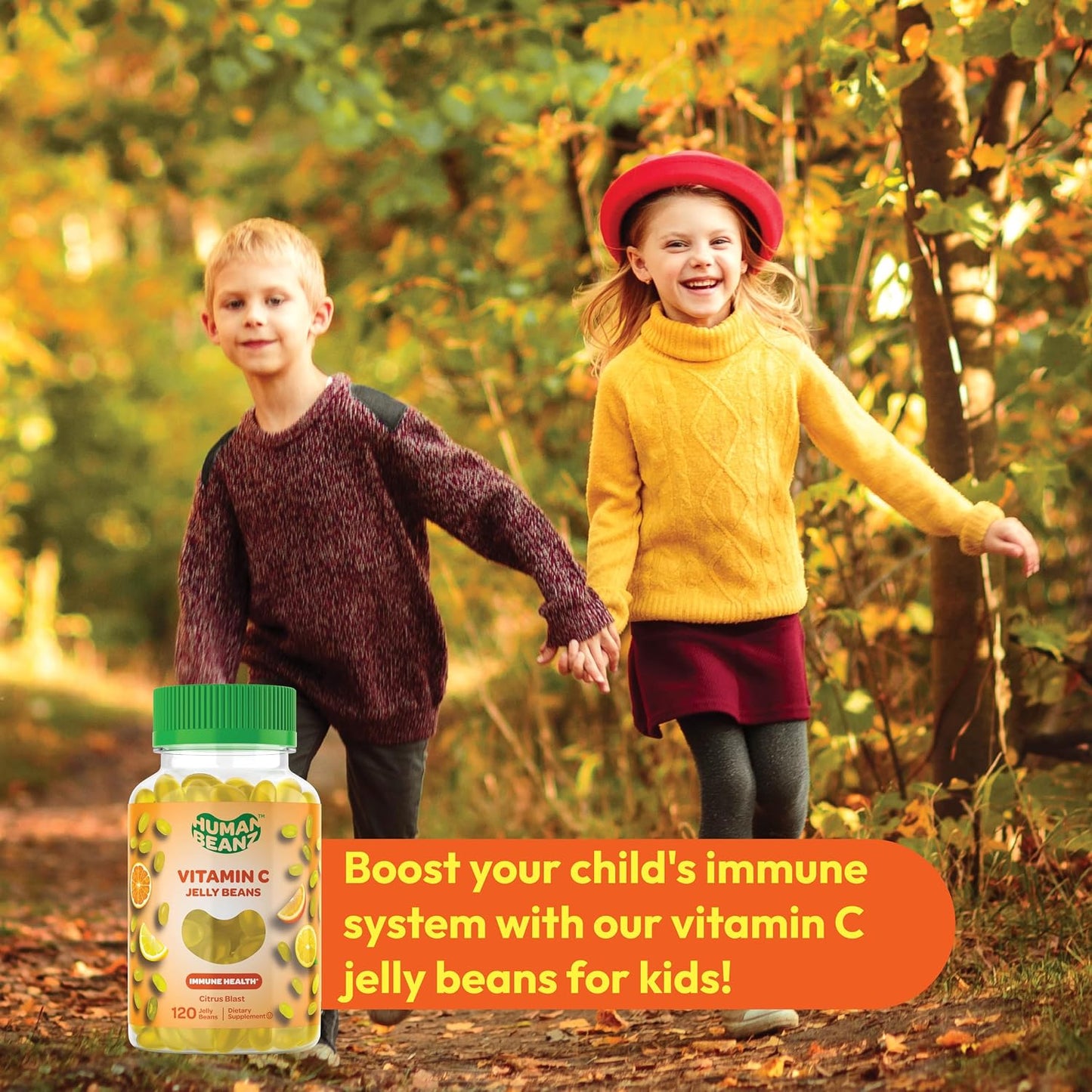 Human Beanz Vitamin C Jelly Bean Gummies for Children - 120 Count - görsel 5