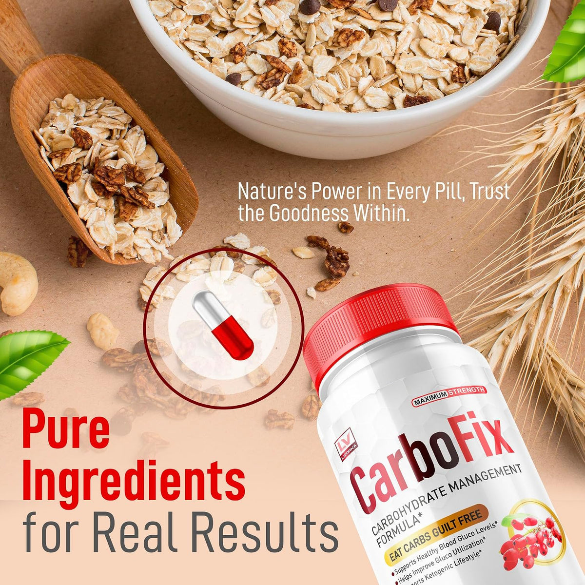 5 Pack - Carbofix Capsules, 60 Capsules per Bottle for 30 Days - görsel 4