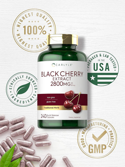Carlyle Black Cherry Extract Concentrate, 240 Capsules