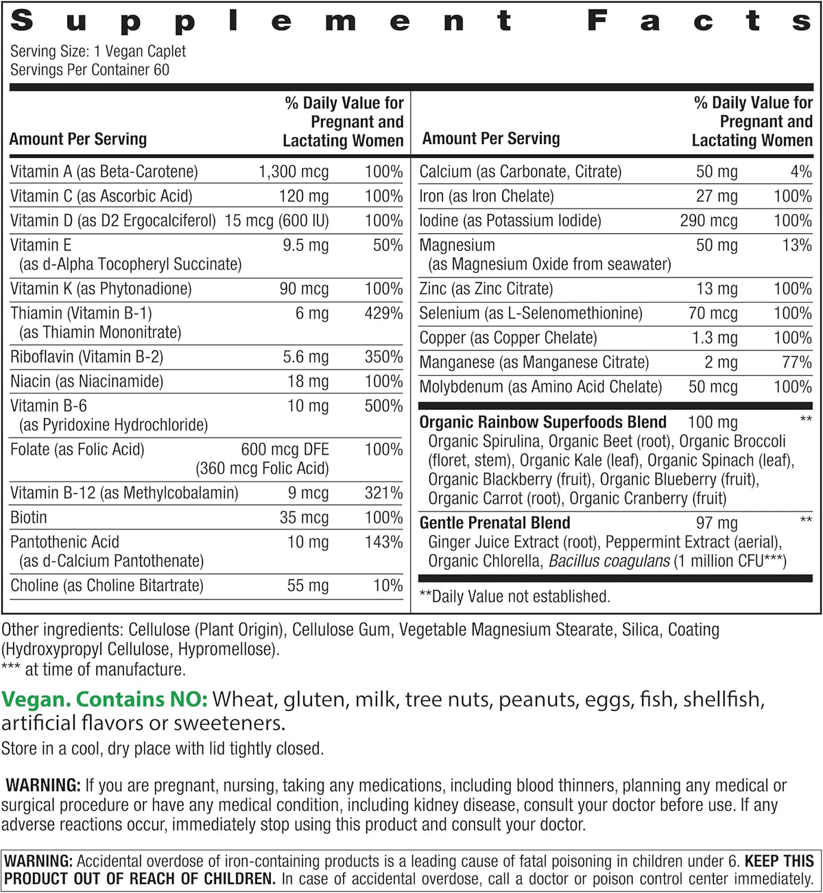 Rainbow Light Prenatal Multivitamin One + for Women - 60 Tablets - görsel 2