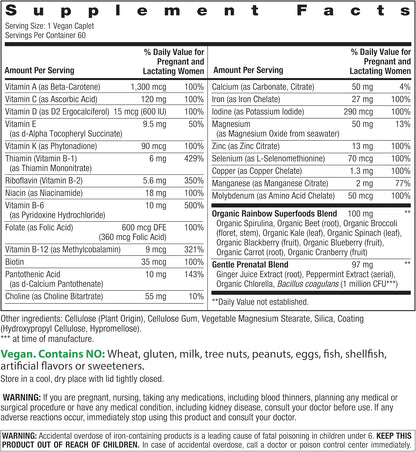 Rainbow Light Prenatal Multivitamin One + for Women - 60 Tablets