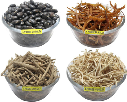 My God Gift Shatavari, Safed Musli, Ashwagandha and Kaunch Beej Combo Pack - 200g (4 x 50g)