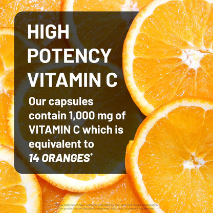 NatureWise Vitamin C 1000 mg Capsules – Extra Strength Vegan Supplement, 60 Capsules