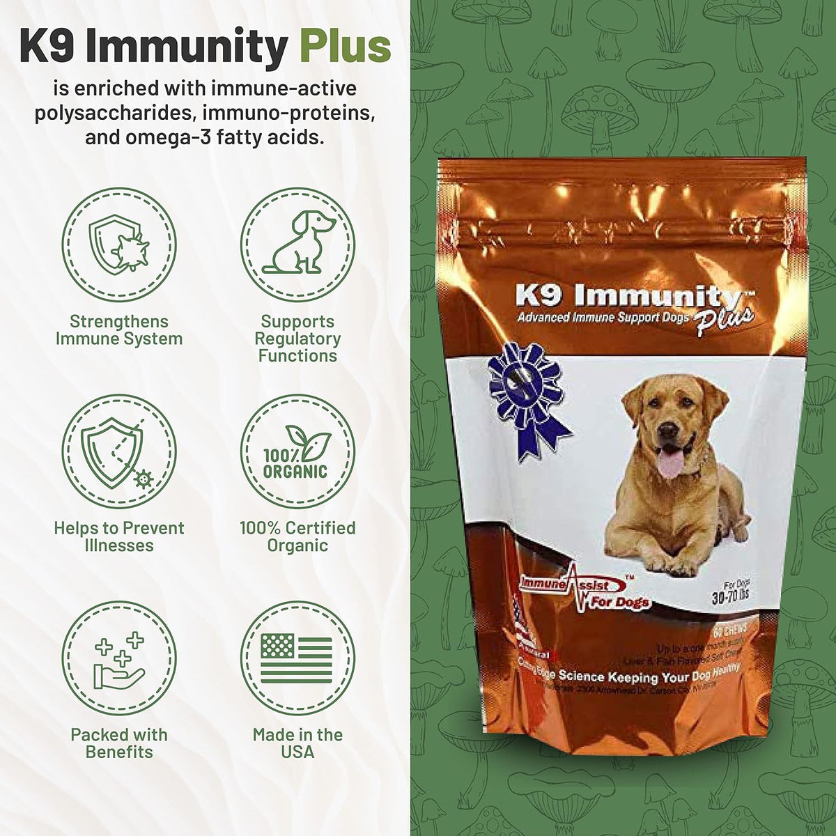 Aloha Medicinals K9 Immunity Plus - Immune Support Soft Chews for Dogs Over 70 Pounds (90 Count) - görsel 5