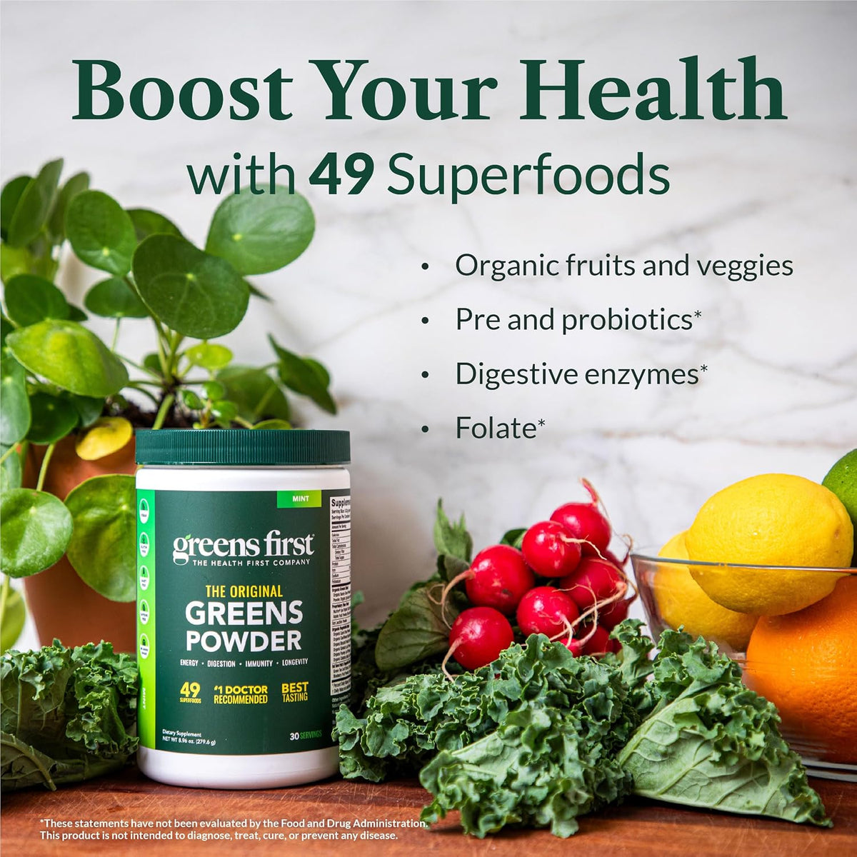 Greens First The Original Greens Powder - Mint, 30 Servings - görsel 3