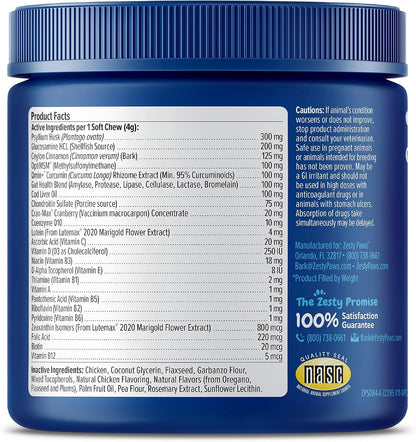 Zesty Paws Senior Dog Multivitamin Chews, Chicken Flavour, 90 Chews