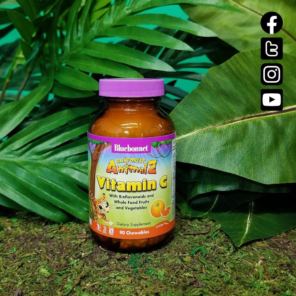 Bluebonnet Nutrition Rainforest Animalz Vitamin C, 90 Chewable Tablets - görsel 9