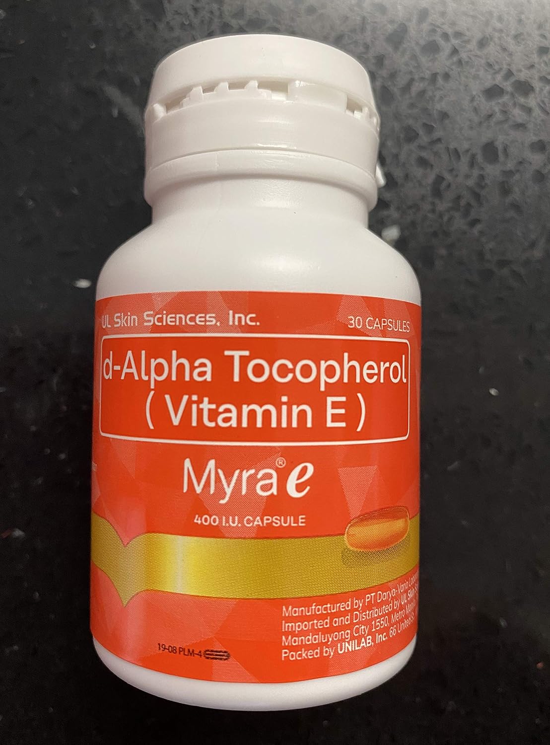 90 Capsules Myra E 400 IU Vitamin E d-Alpha Tocopherol - görsel 2
