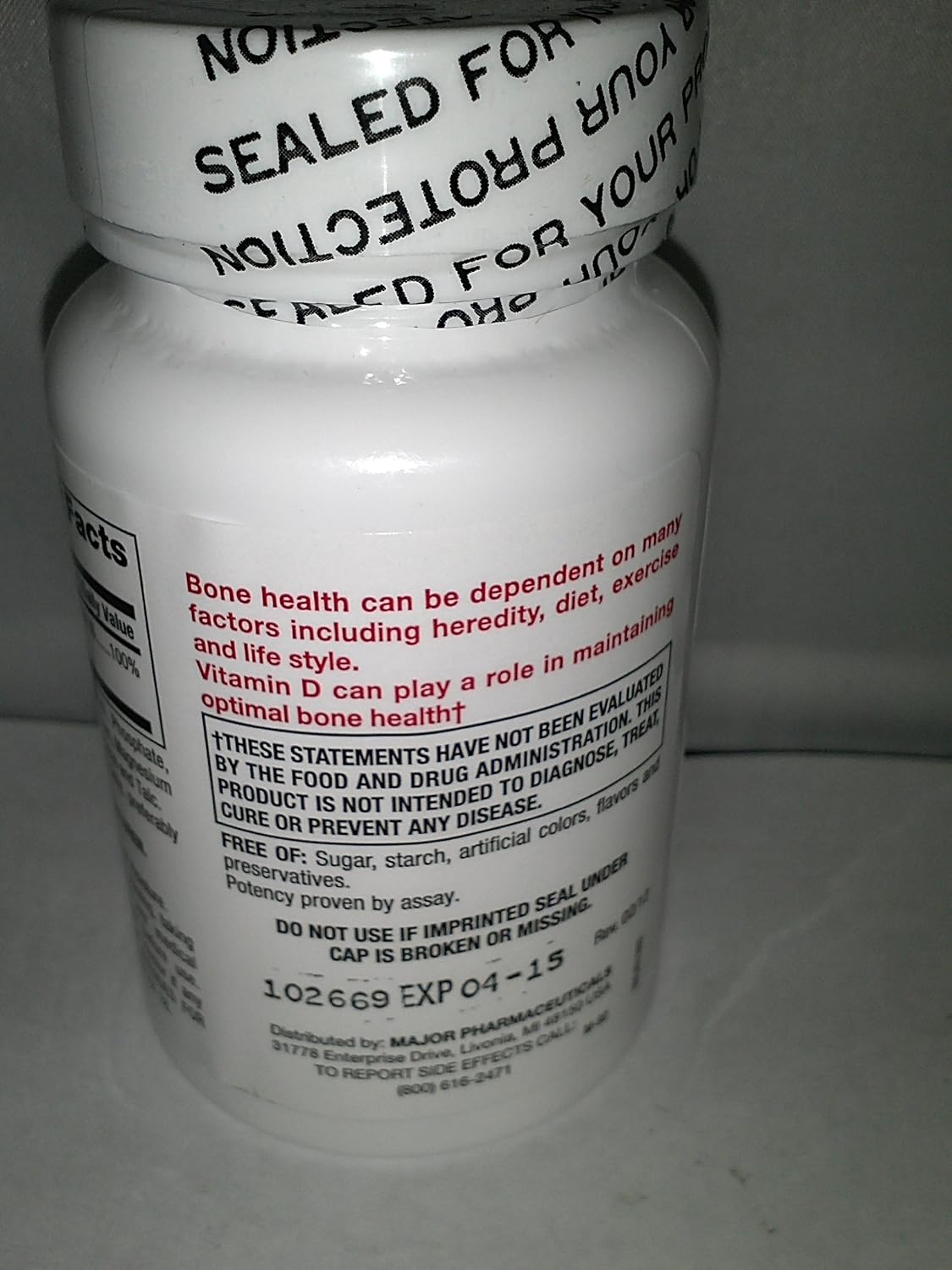 Vitamin D3 400 IU Food Supplement for Bone Health - 100 Tablets - görsel 2