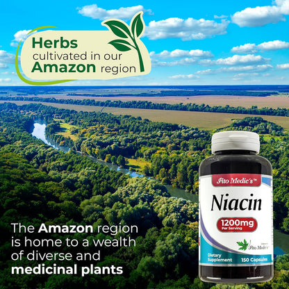 FITO MEDIC'S Lab Niacin Supplement - Vitamin B3, 150 Capsules