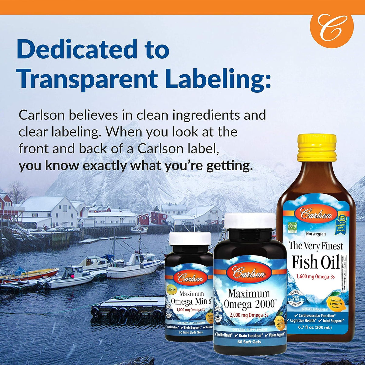 Carlson MCT & Omega-3 Softgels - Coconut Oil, EPA & DHA, 150 Softgels - görsel 7
