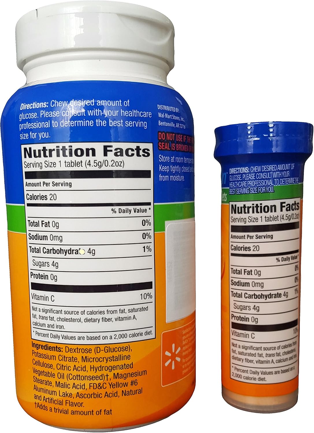 ReliOn Glucose Tablets, Orange Flavour, 50 Tablets + Travel Tube (10 Tablets) - görsel 2