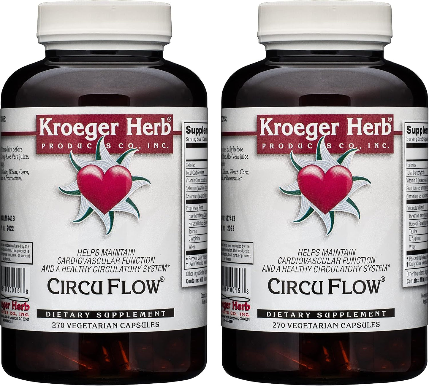 Kroeger Herb Circuflow Capsules (2-Pack, 270 Capsules Each) - görsel 1