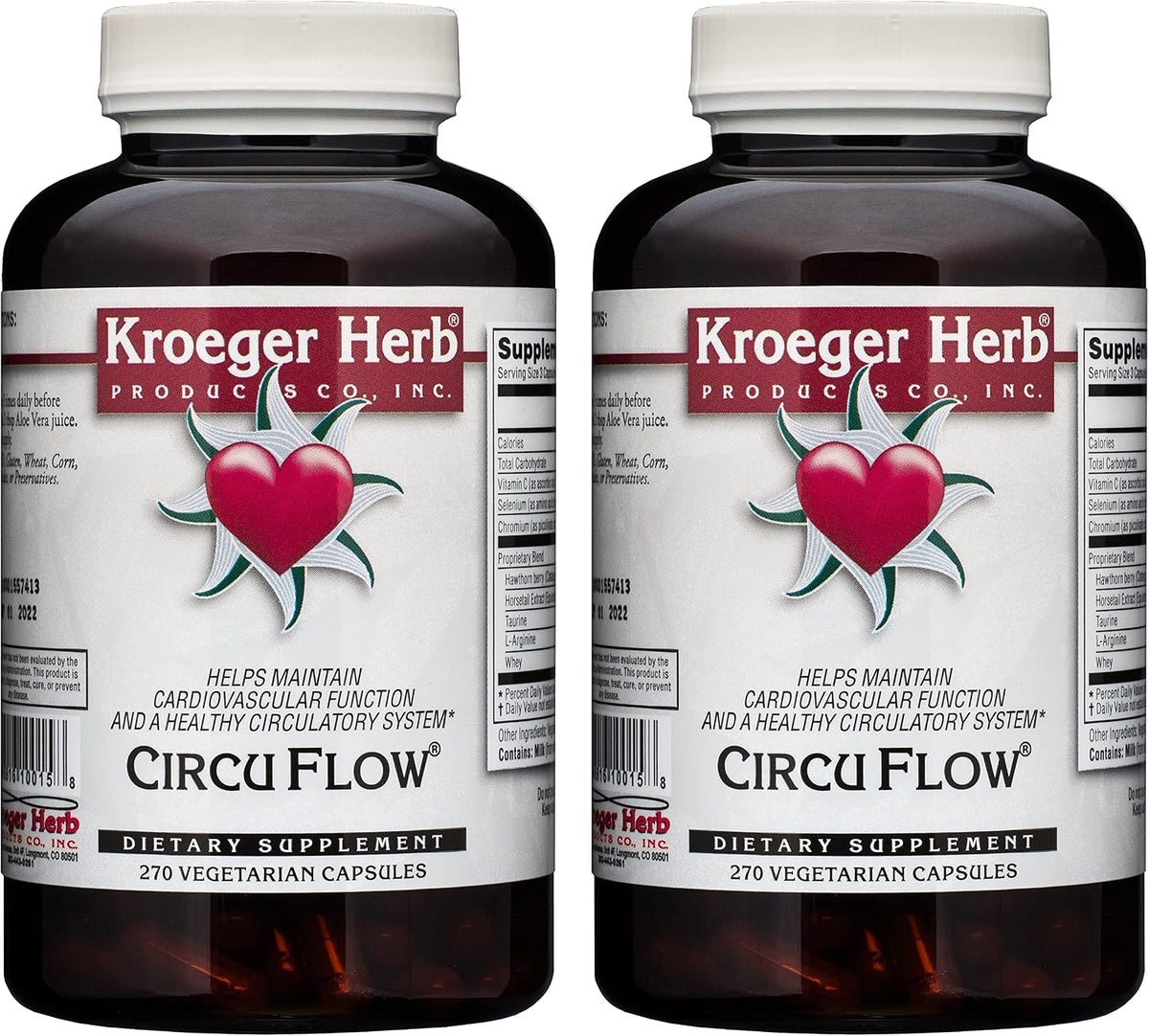 Kroeger Herb Circuflow Capsules (2-Pack, 270 Capsules Each) - görsel 1