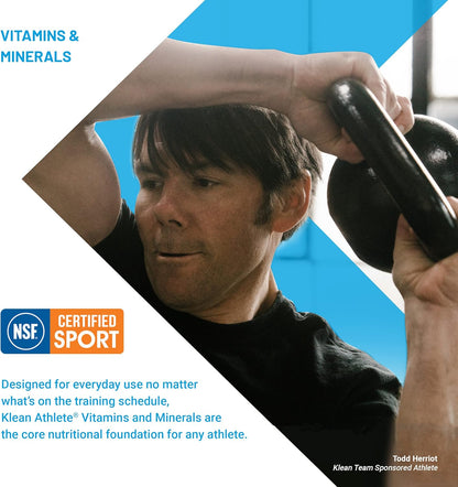 Klean Athlete Klean Multivitamin - Essential Nutrients and Antioxidants for Optimum Health - NSF Certified for Sport - 60 Tablets