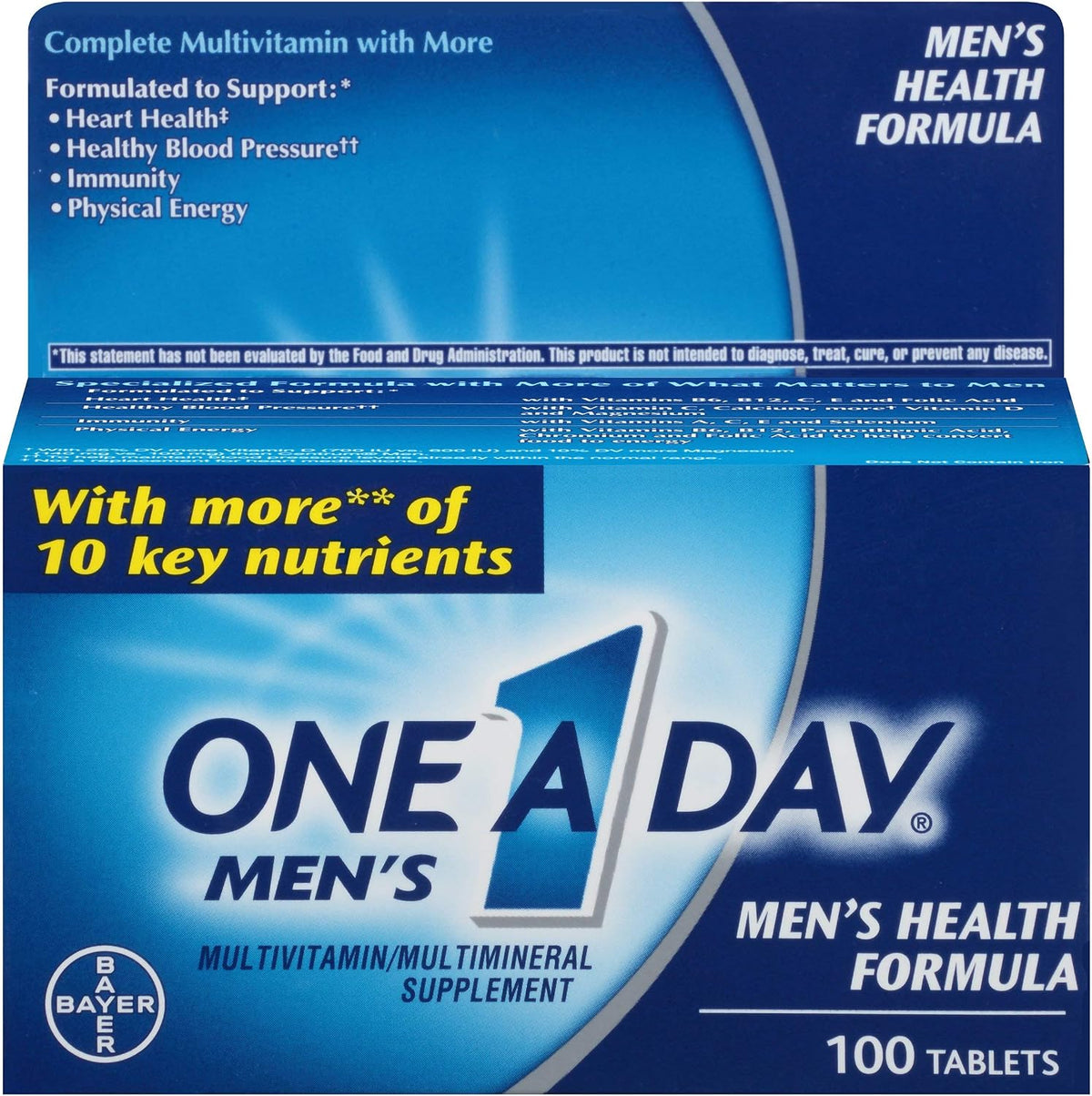 One-A-Day Men's Health Formula Multivitamin, 100 Tablets - görsel 2